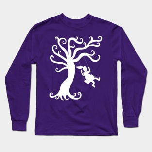 Carefree Spring Tree Silhouette Long Sleeve T-Shirt